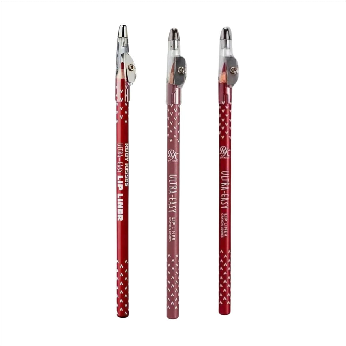 Kit Lápis de Boca Ruby Kisses Liner Red+Pale Nude+Marsala