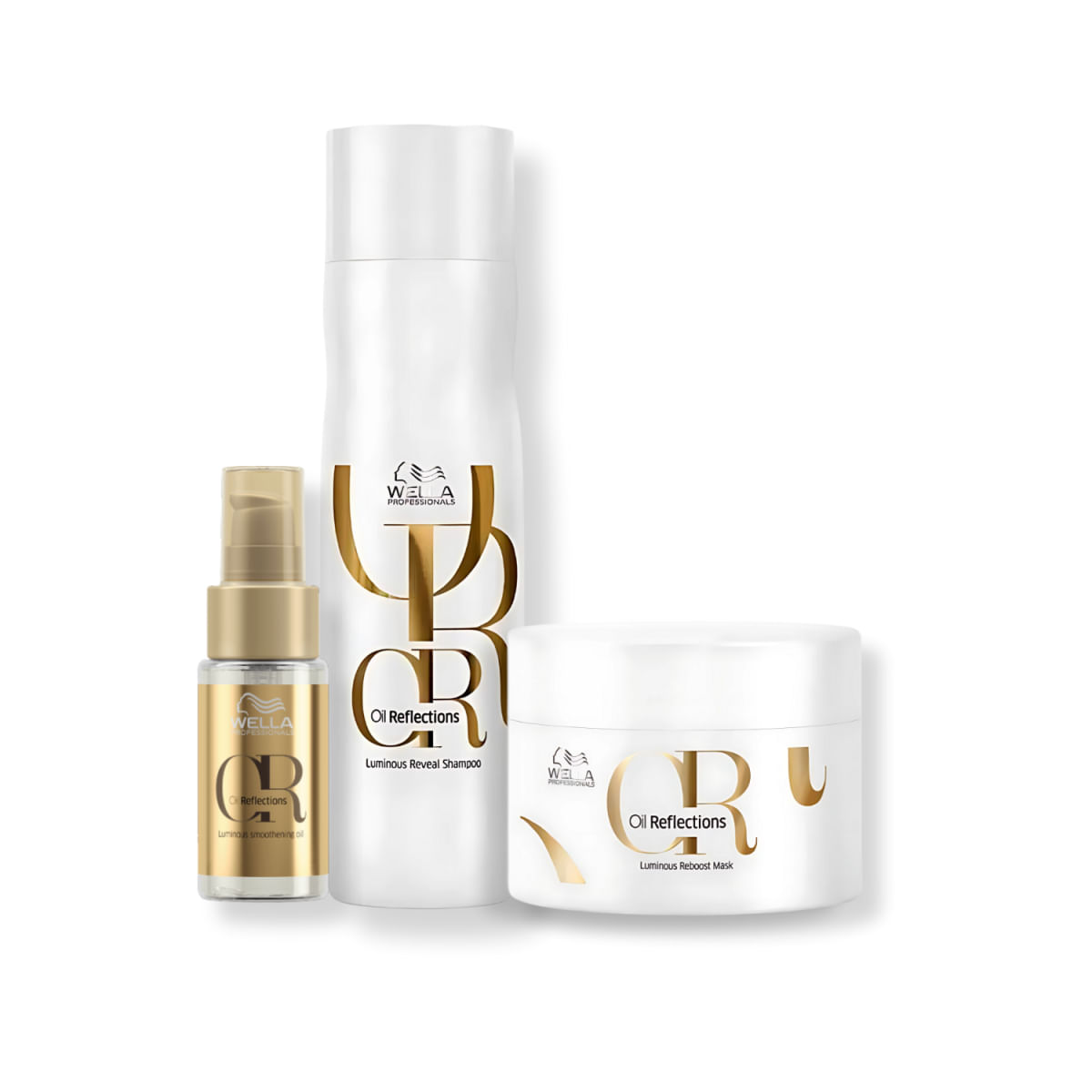 Kit Wella Professionals - Shampoo 250ml , Máscara 150ml e óleo 30ml Oil Reflections