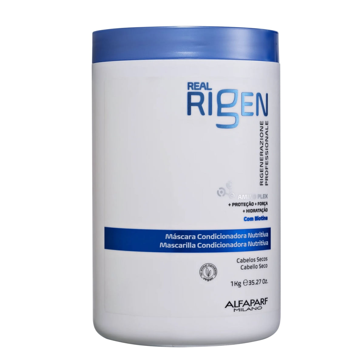Kit Alfaparf Milano Real Rigen Nutritivo - Shampoo 1L + Condicionador 1L + Máscara 1Kg