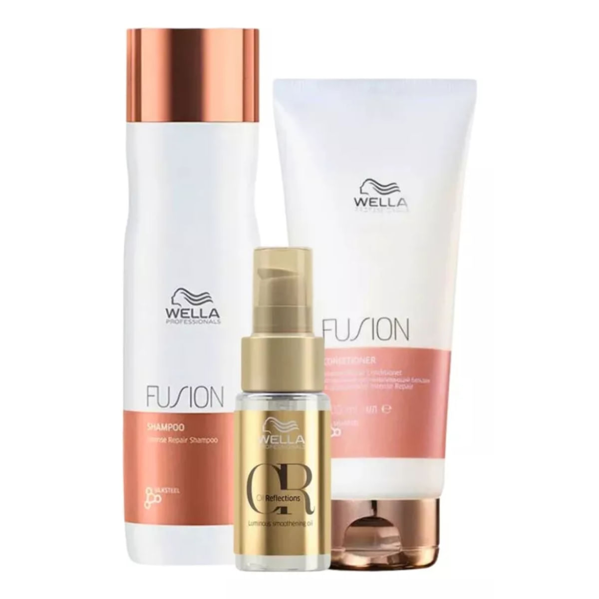 Kit Wella Professionals Fusion +Oil Reflections Trio
