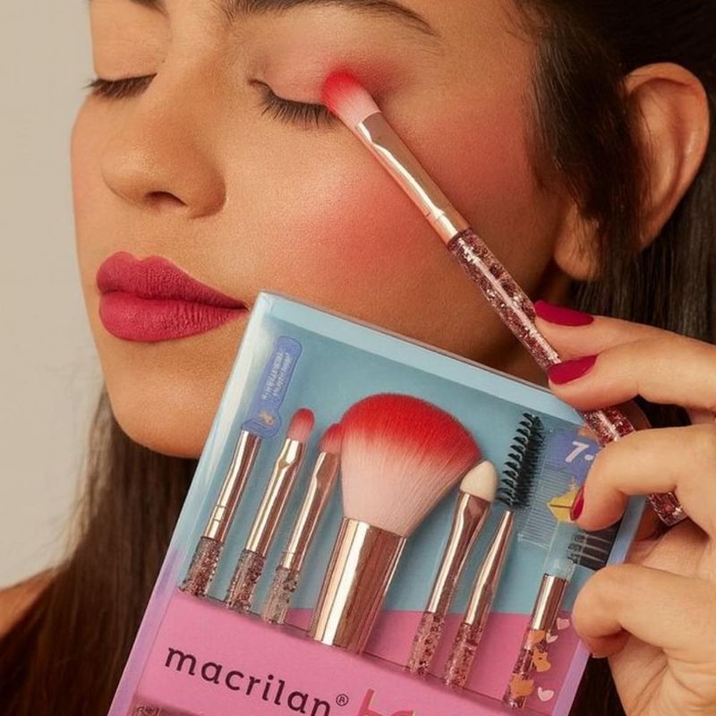 みなカラーエッセンスRAINBOW & YELLOW 30ml セット Kit Com 7 Pincéis Macrilan Trend Cores Variadas Mt09 - Época