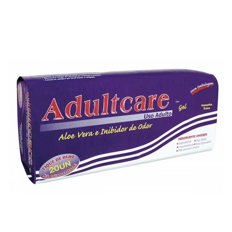 Absorvente Geriátrico Adultcare Unissex 80 Unidades - Época Cosméticos