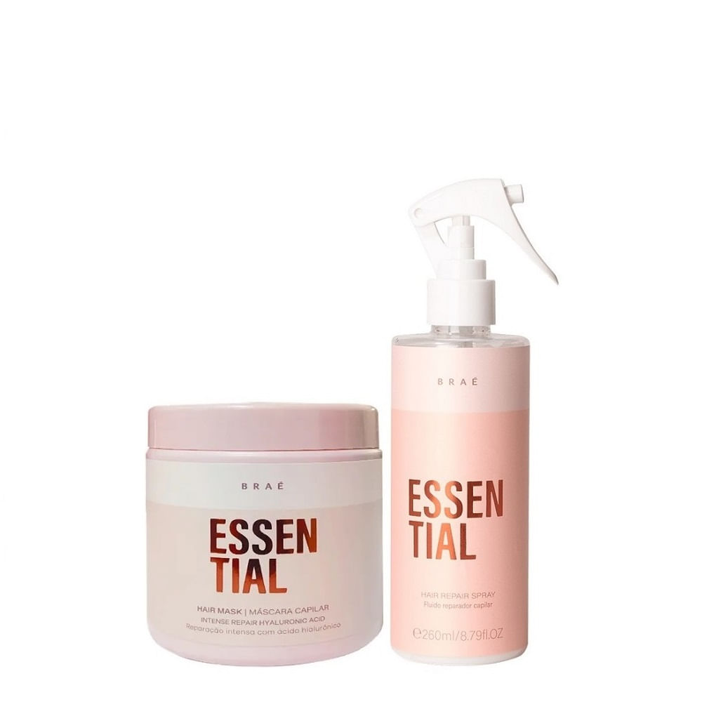 Kit Braé Essential Máscara 500g + Fluído Reparador 260ml
