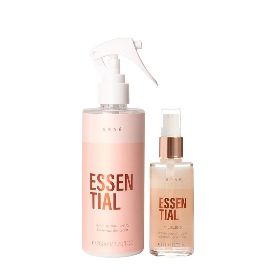 Kit Braé Essential Fluído Reparador 260ml + Oil Blend 60ml
