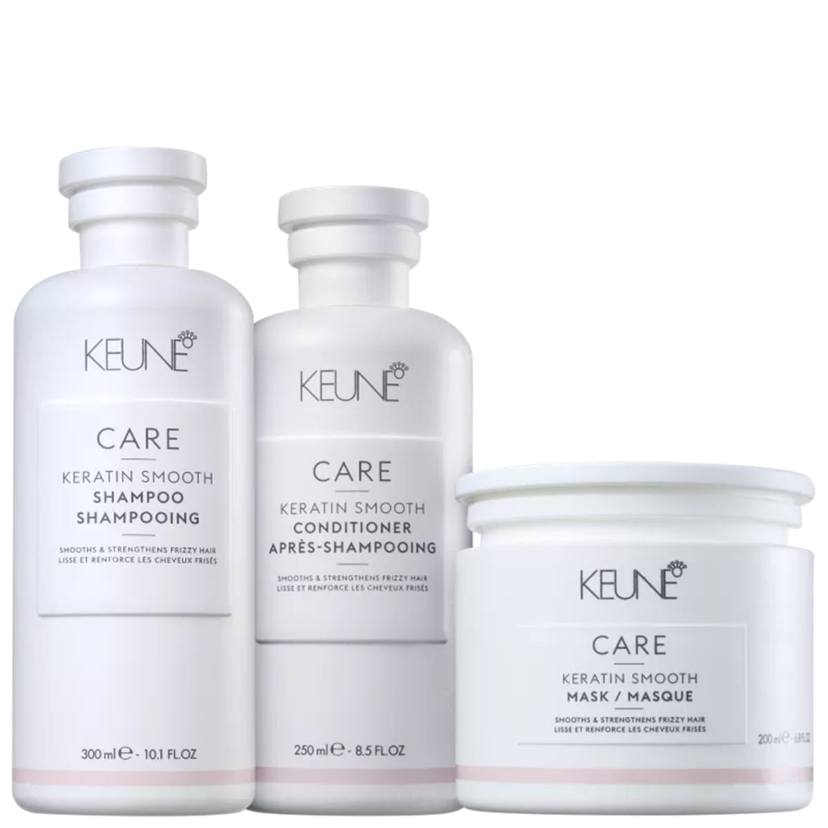 Kit Keune Keratin Smooth - Shampoo 300ml + Condicionador 250ml + Máscara 200g