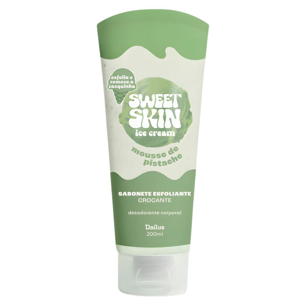 Sabonete Esfoliante Crocante Dailus Sweet Skin Ice Cream Mousse De Pistache 200ml