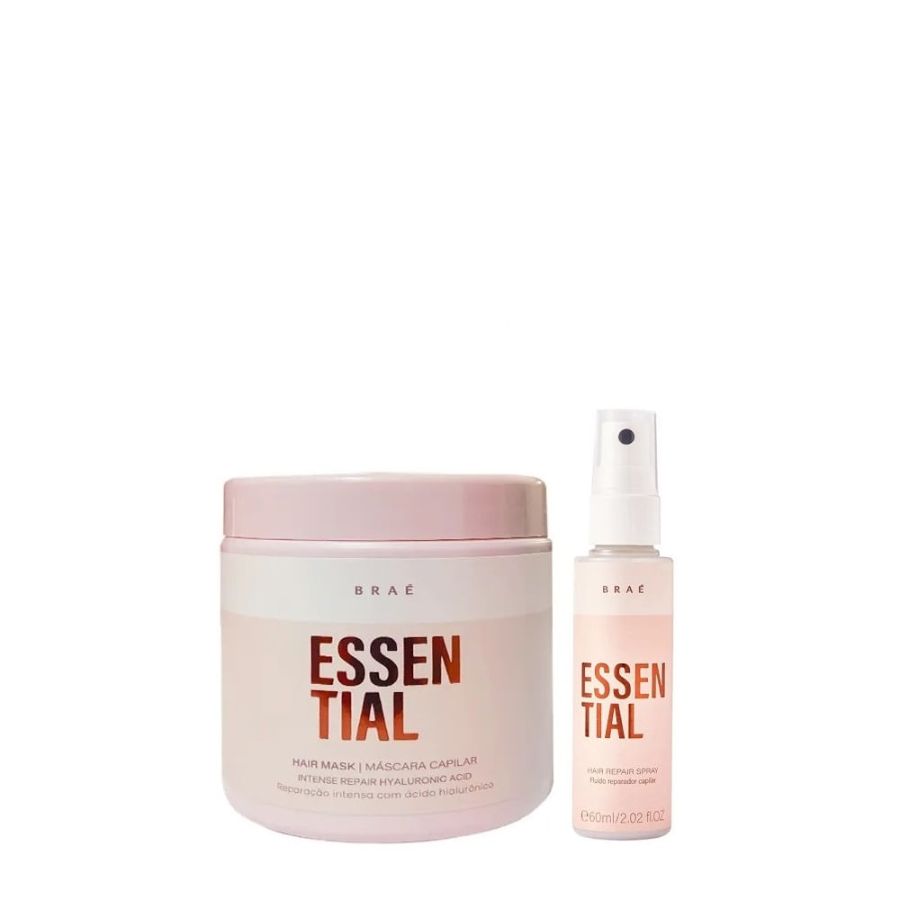 Kit Braé Essential Máscara 500g + Fluído Reparador 60ml