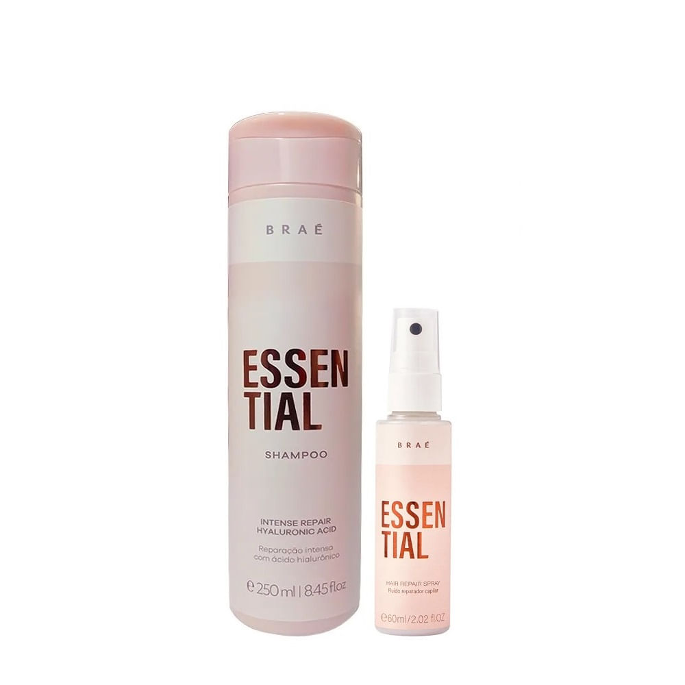 Kit Braé Essential Shampoo 250ml + Fluído Reparador 60ml