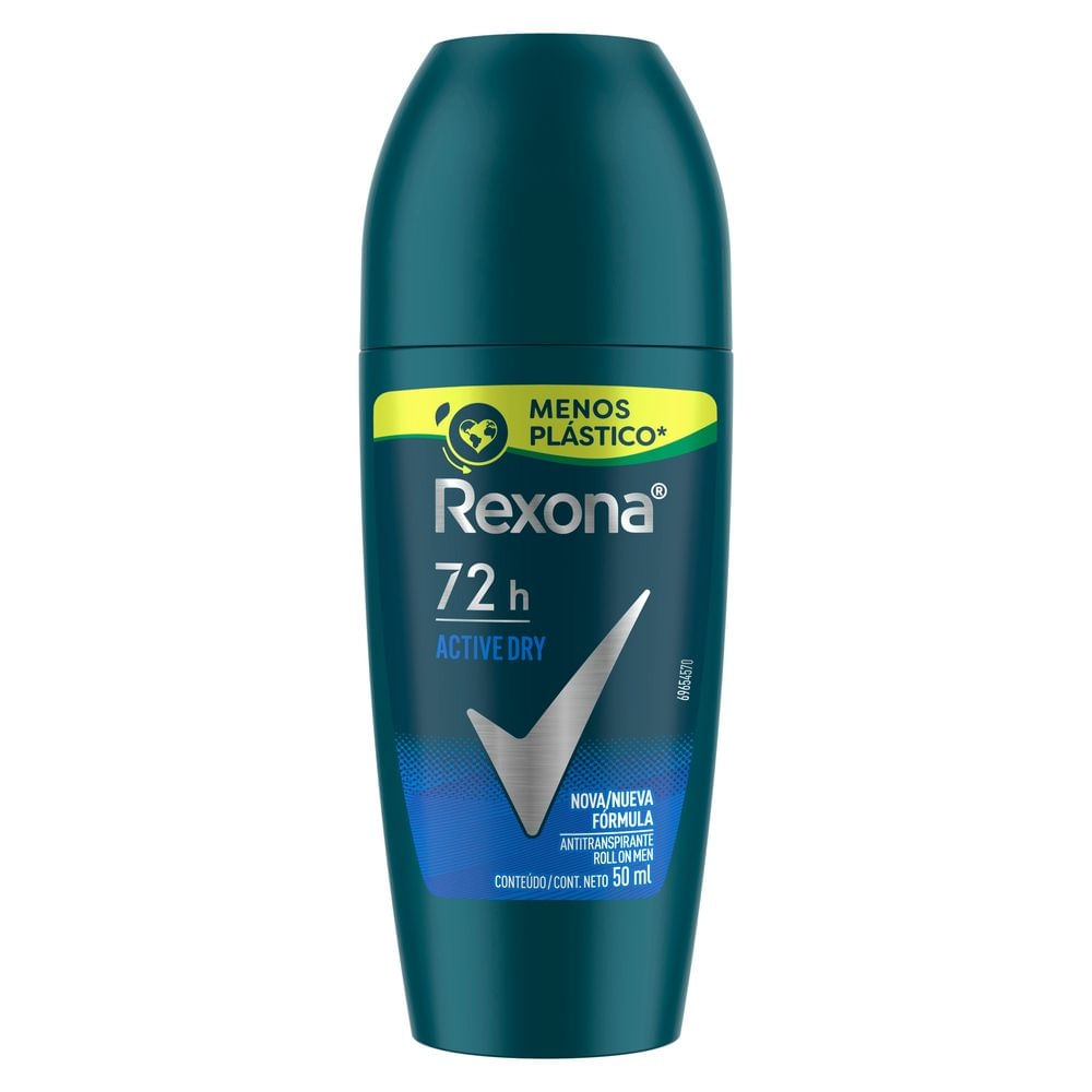 Desodorante Rexona Rollon Regular Active Dry 72h 50ml