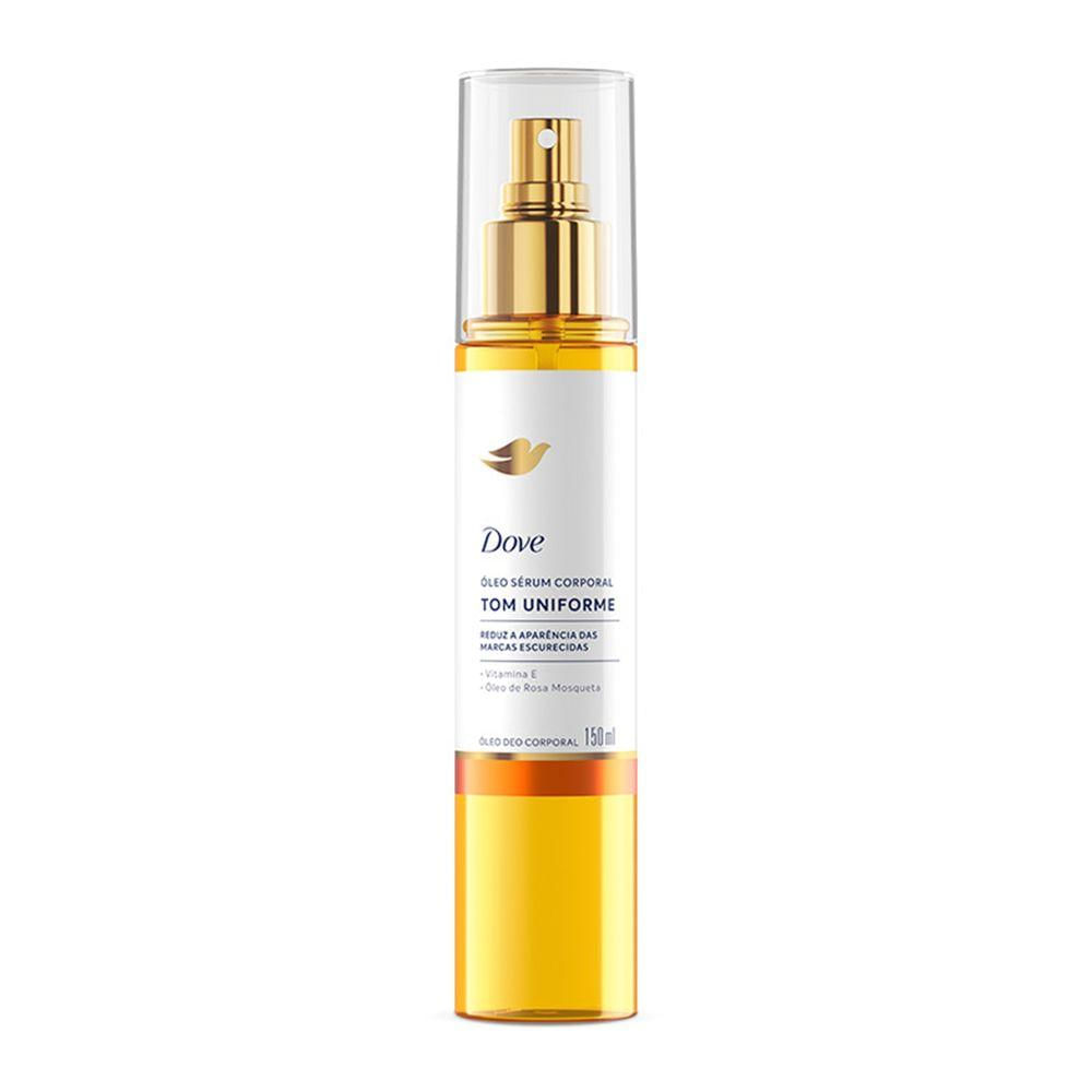 Óleo Corporal Sérum Dove Tom Uniforme Vitamina E e Óleo de Rosa Mosqueta 150ml