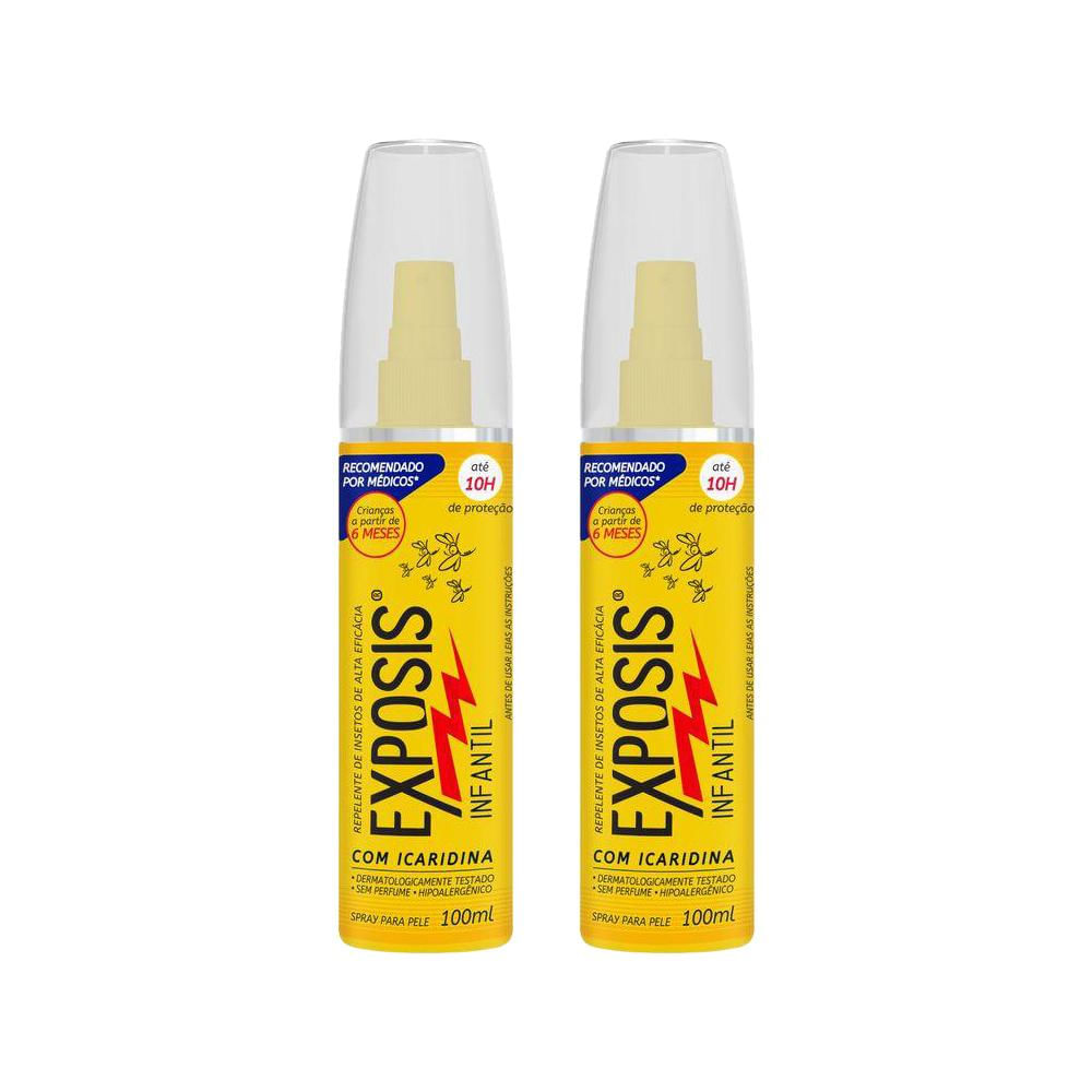 Kit 2 Repelente Spray Exposis Infantil 100ml