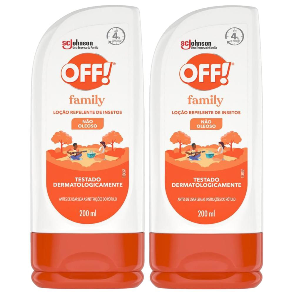 Kit 2 Repelente de Insetos Off! Loção Family 200ml
