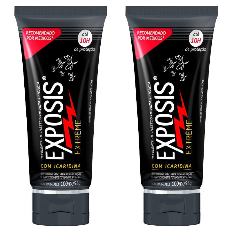 Kit 2 Repelentes Exposis Extreme Gel 100ml