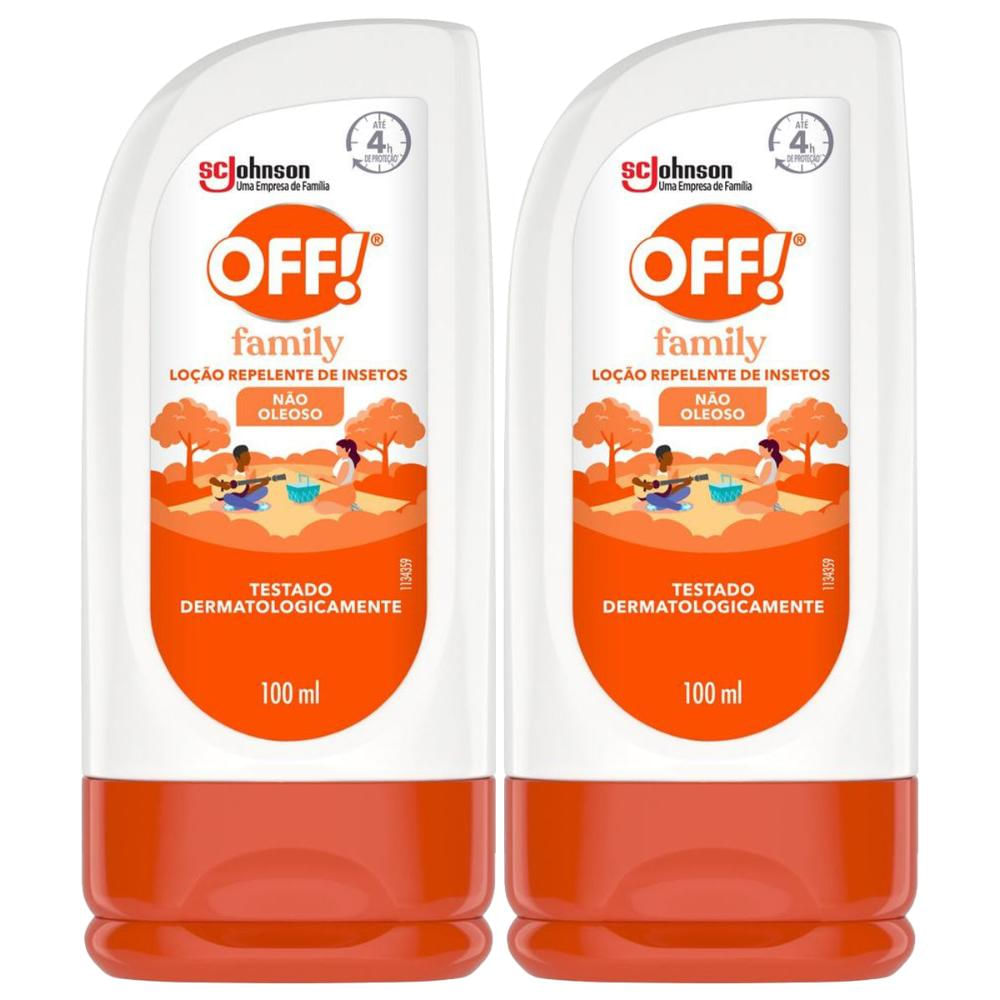 Kit 2 Repelente de Insetos Off! Loção Family 100ml