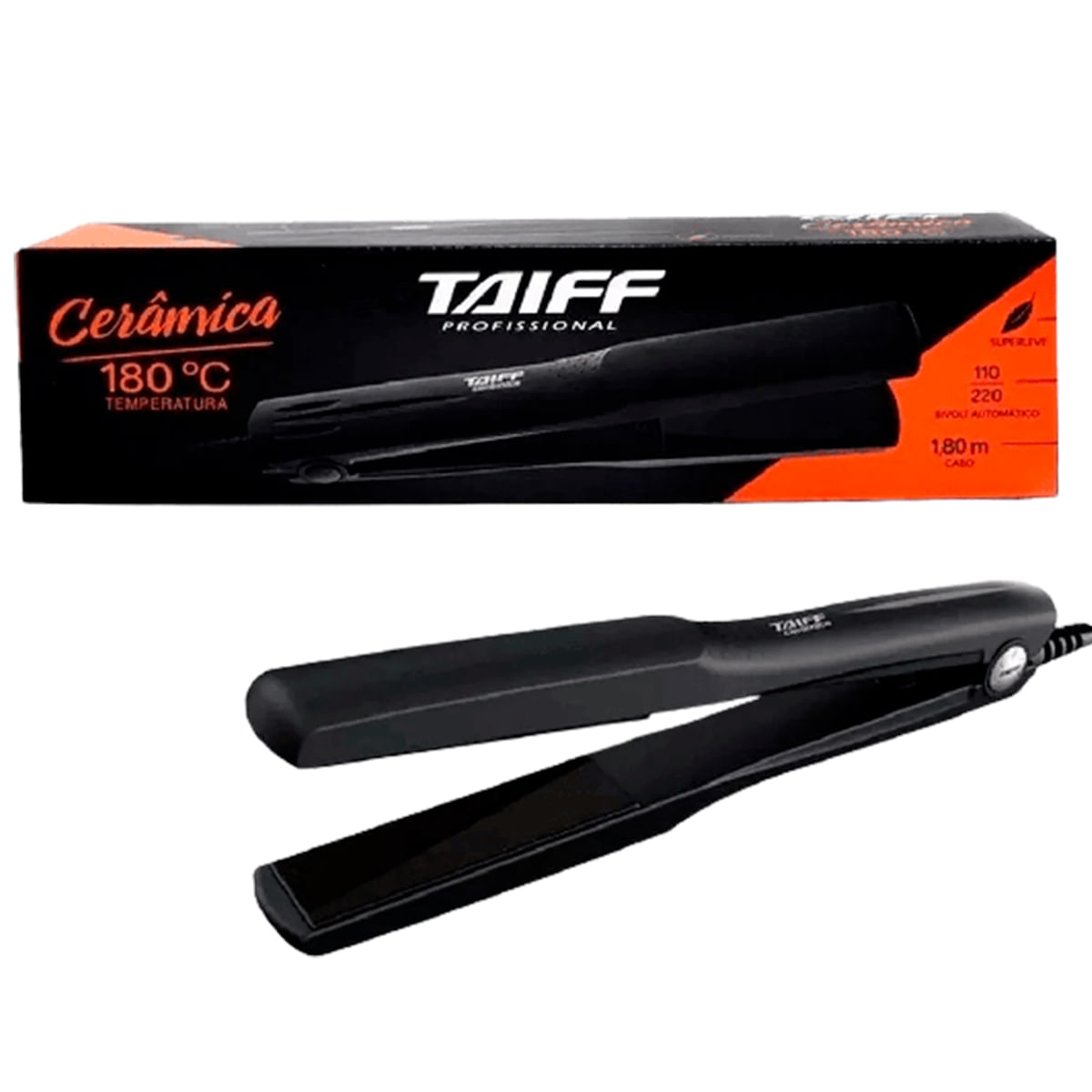 CHAPA CERAMICA 180°C BIV. ACTION - Taiff Profissional