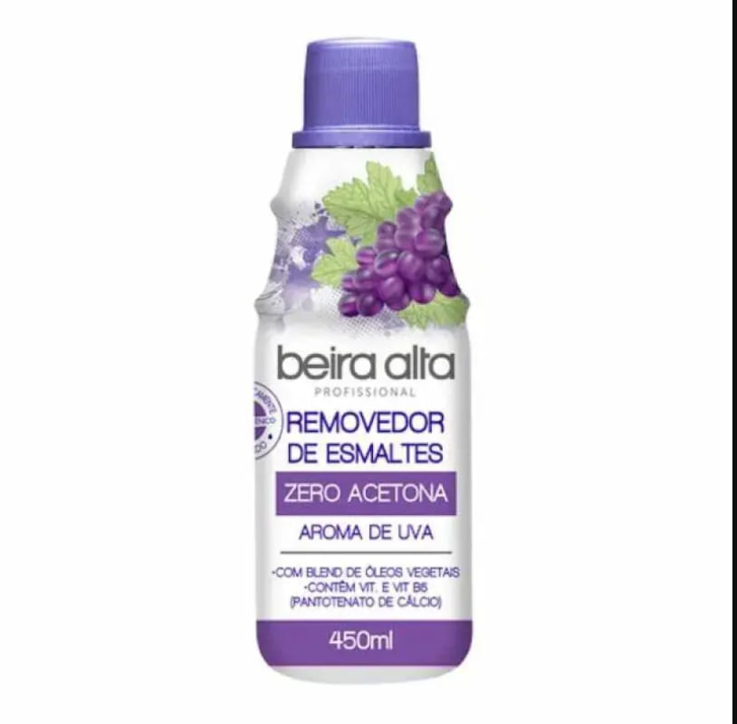 REMOVEDOR DE ESMALTE BEIRA ALTA AROMA UVA 450ML