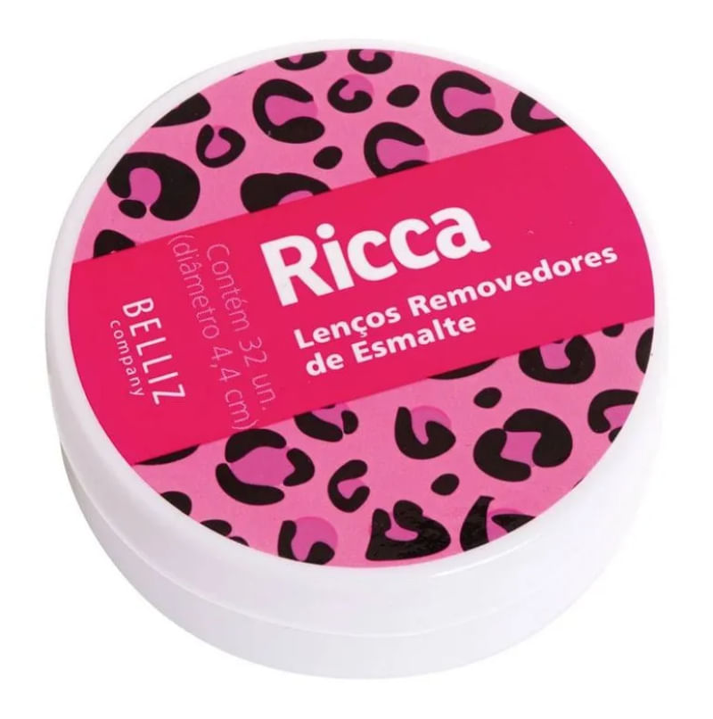 LENÇOS REMOVEDORES DE ESMALTE RICCA - 32 UNIDADES