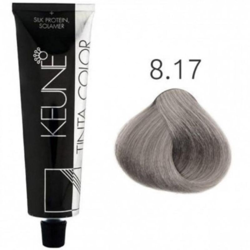 ケノン ver.8.0 Tinta Color Keune 8.17 Light Blond Gray Violet 60ml - Época Cosméticos