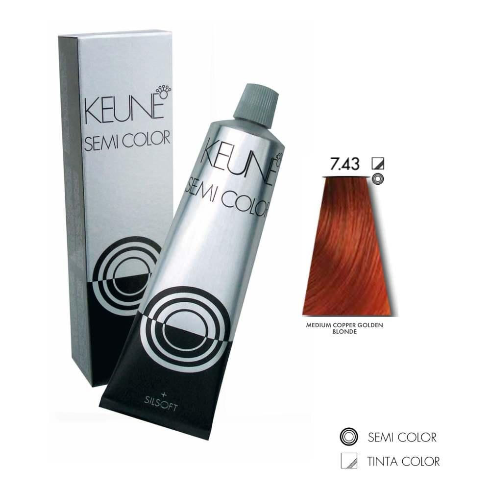Tinta Semi Color Keune 7.43 Medium Copper Golden Blonde 60ml