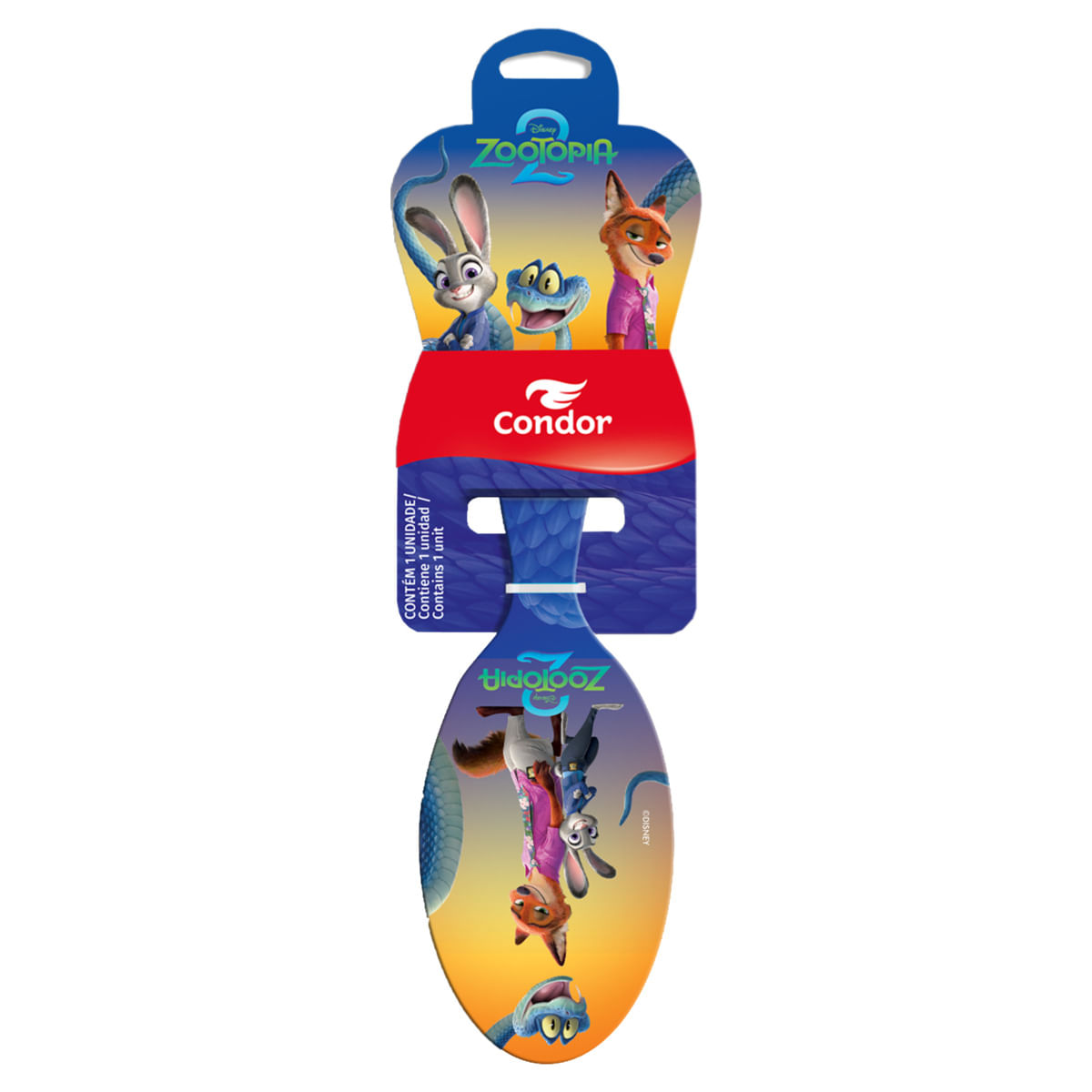 Escova para Cabelo Oval Azul Zootopia 2 Condor