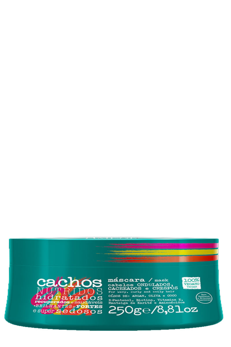 Máscara de Tratamento Cabelos Ondulados, Cacheados e Crespos 250G - AMEND