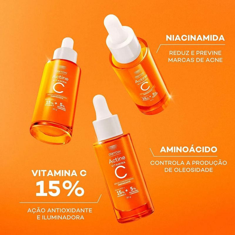 Sérum Facial Concentrado Energizante Darrow Actine Vitamina C 30g