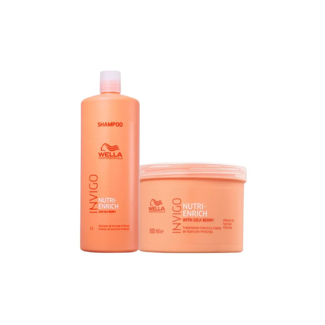Kit Wella Nutri Enrich Shampoo 1L+ Masc 500Ml