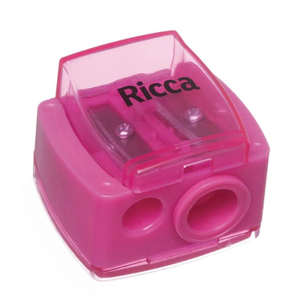 Apontador Ricca Para Lápis de Maquiagem Rosa Cód.823