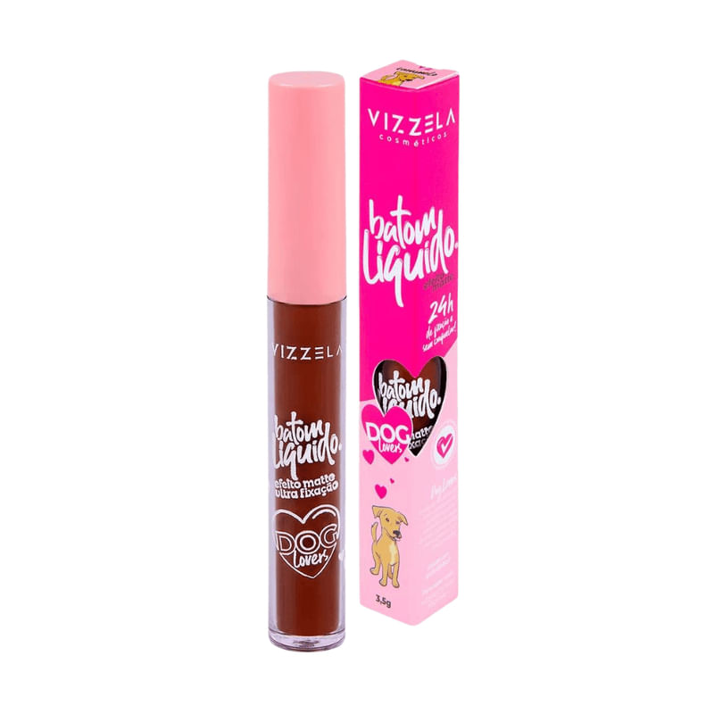 Batom Líquido Efeito Matte Cor 20 Caramelo - VIZZELA