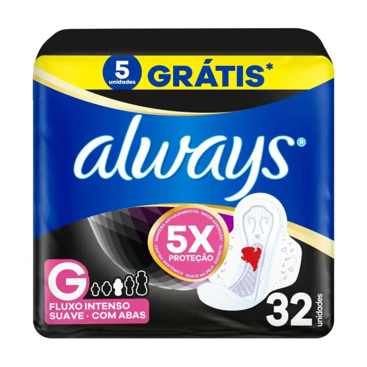 Absorvente Always Noturno Suave G com Abas 32 unidades