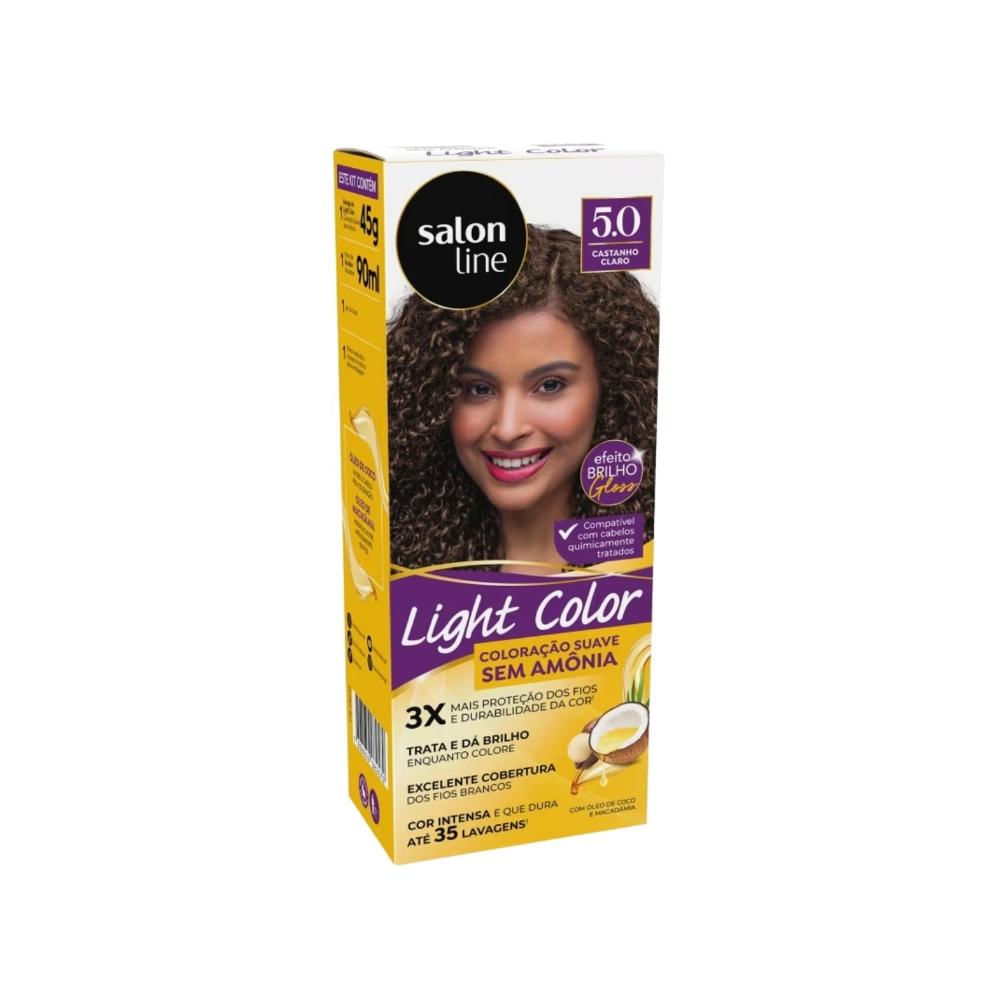 Coloração Salon Line Light Color Profissional 5.0 Castanho Claro ...