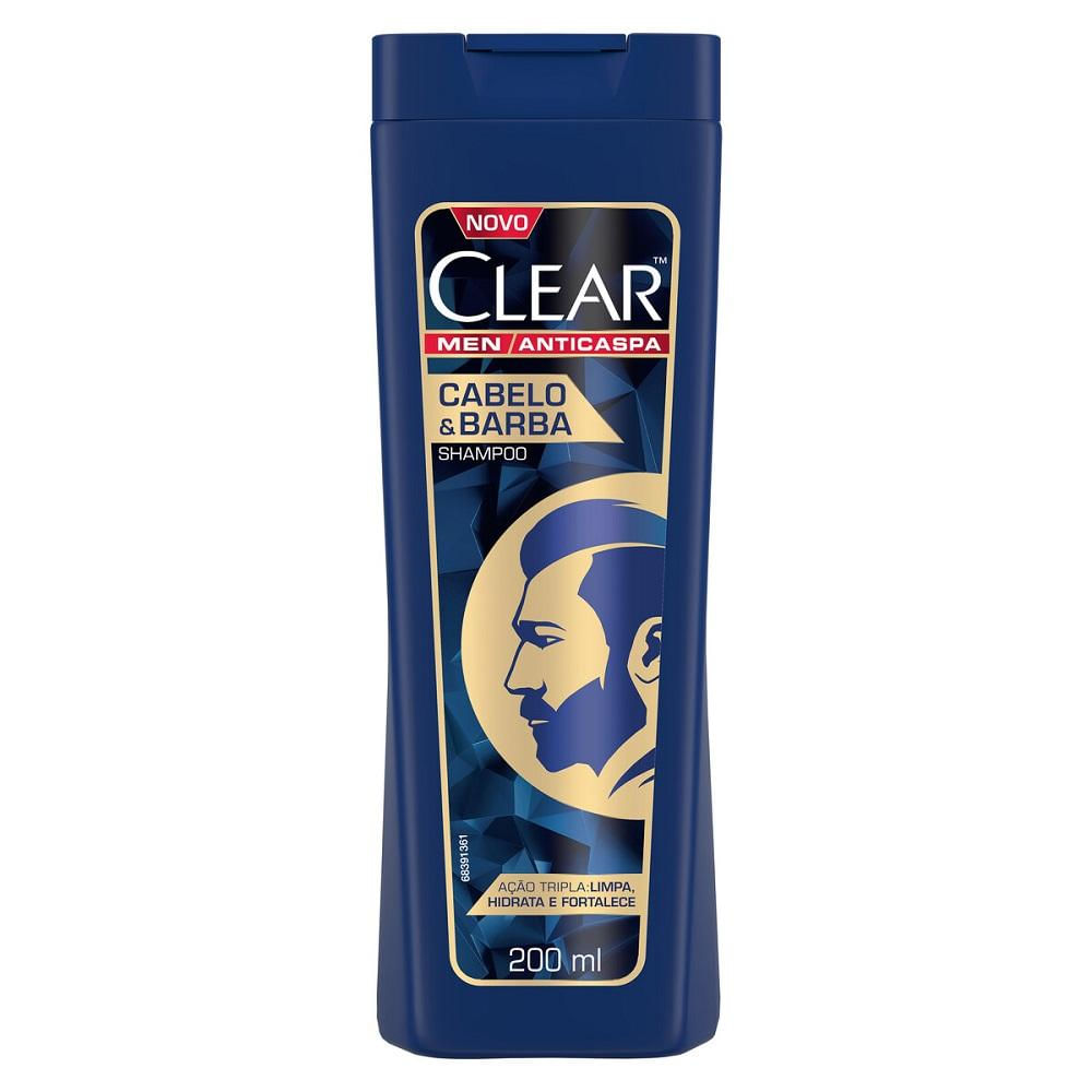 Shampoo Clear Men Anticaspa Cabelo & Barba 200ml