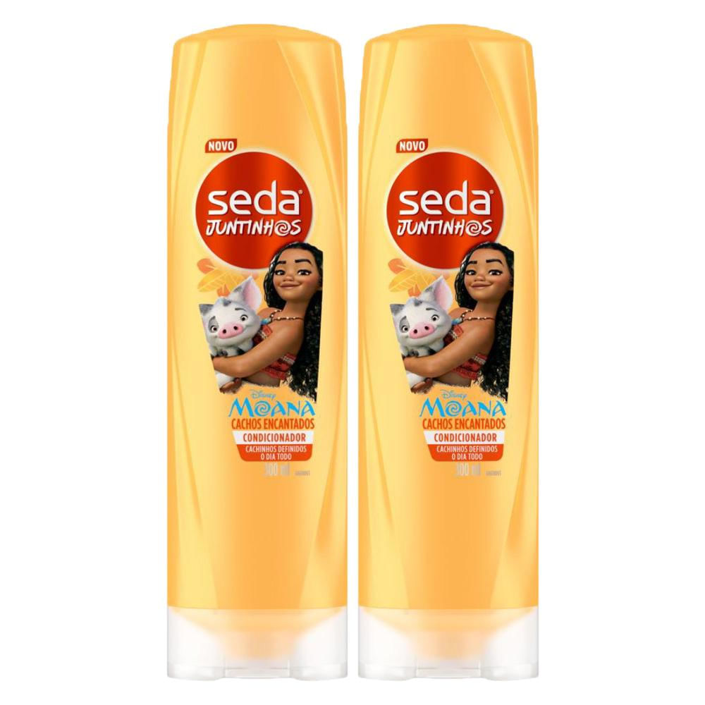 Kit 2 Condicionadores Seda Infantil Moana Juntinhos Cachos Encantados 300ml cada