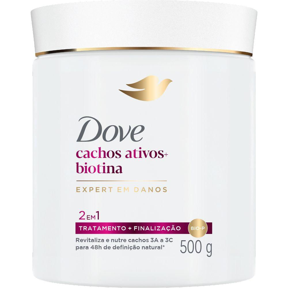 Máscara Dove 2 em 1 Cachos Ativos + Biotina 500g