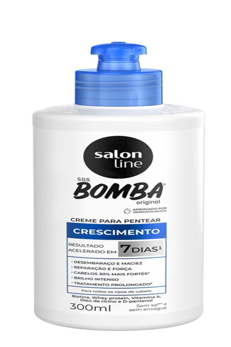 Creme Para Pentear SOS Bomba Original 300ml - SALON LINE