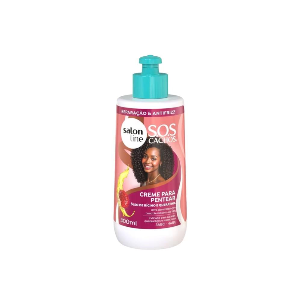 Creme para Pentear Salon Line SOS Óleo de Rícino e Queratina 300 ml
