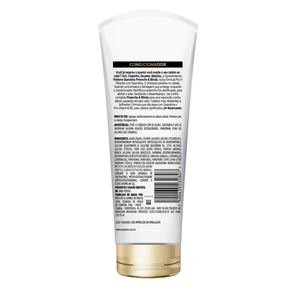 Kit Shampoo Pantene Queratina 300ml + Condicionador Queratina 250ml ...