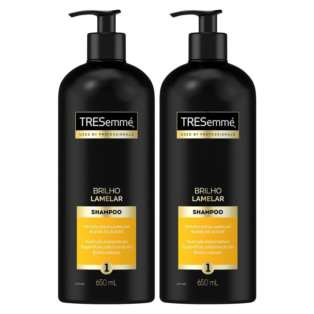 Kit 2 Shampoos Tresemmé Brilho Lamelar 650ml