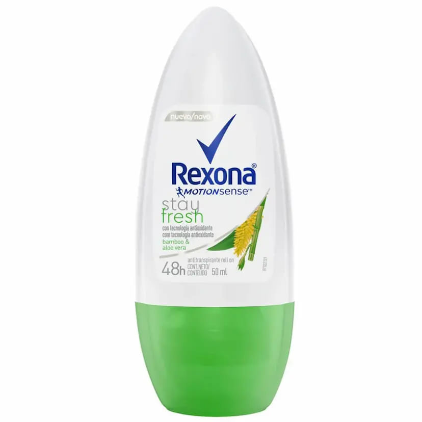 DESODORANTE ANTITRANSPIRANTE REXONA FEM ROLL ON BAMBOO & ALOE VERA 50ML