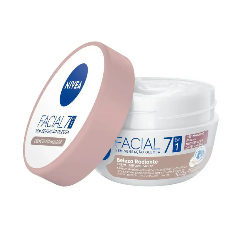 Nivea Facial 7 Em 1 Pele Negra Creme Uniformizador 100g