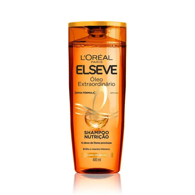 SHAMPOO NUTRIÇÃO ELSEVE ÓLEO EXTRAORDINÁRIO COM 400ML
