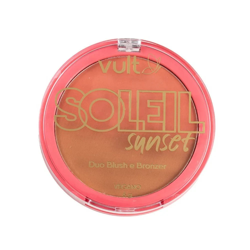Pó Compacto Duo Blush E Bronzer Vult Soleil Sunset 6g