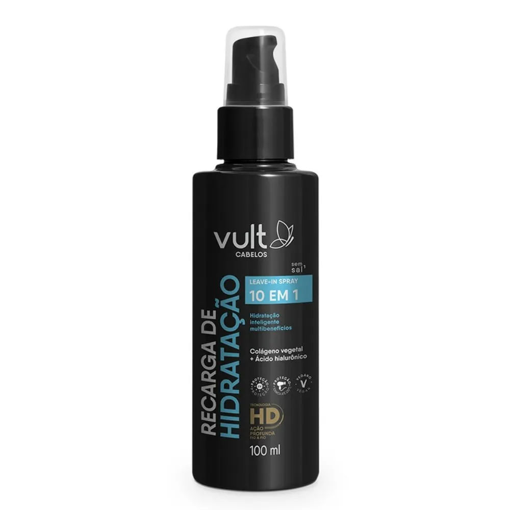 Leave-In Spray 10 em 1 Vult Cabelos Recarga de Hidratação 100ml