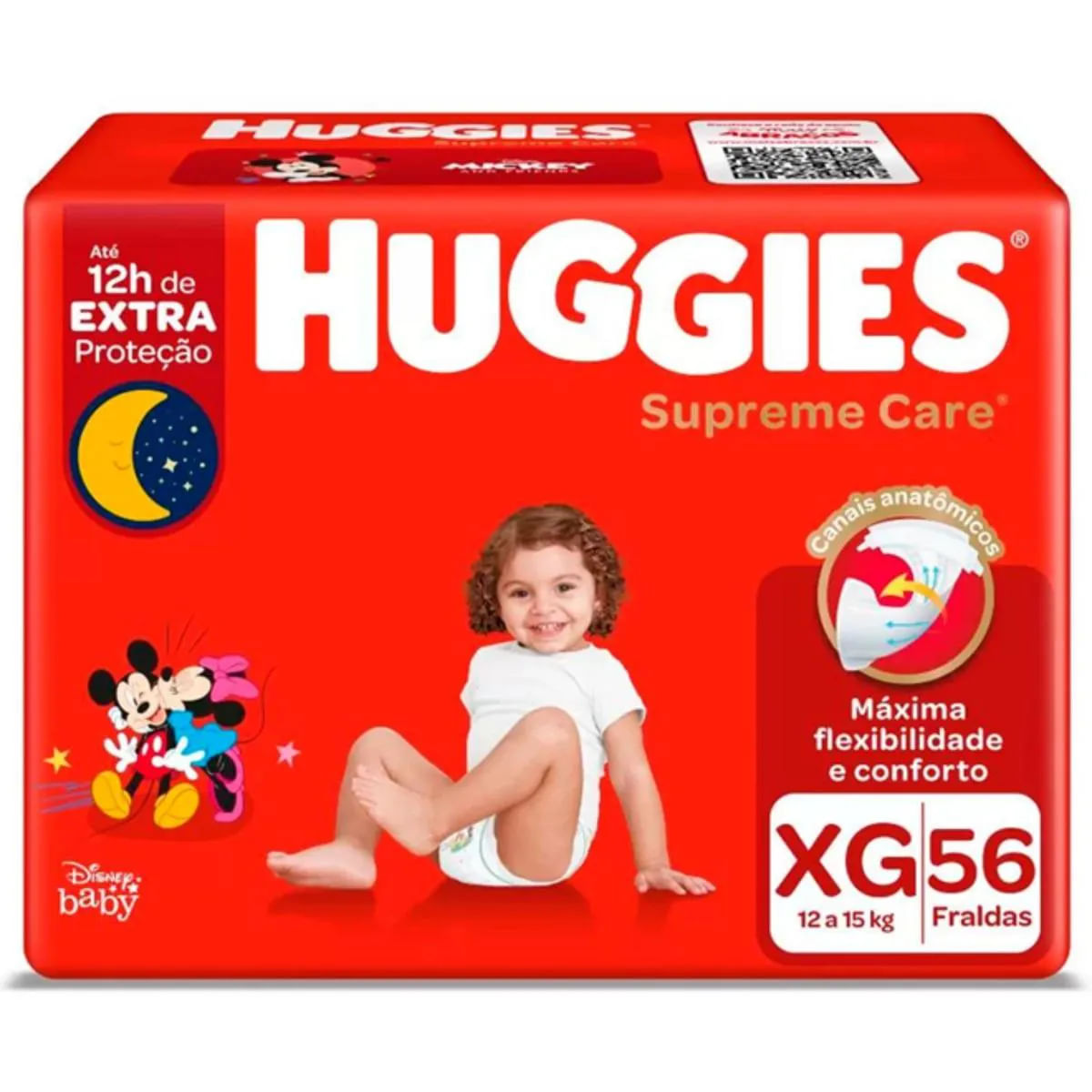 Fraldas Huggies Supreme Care Hiper XG Com 56 Unidades