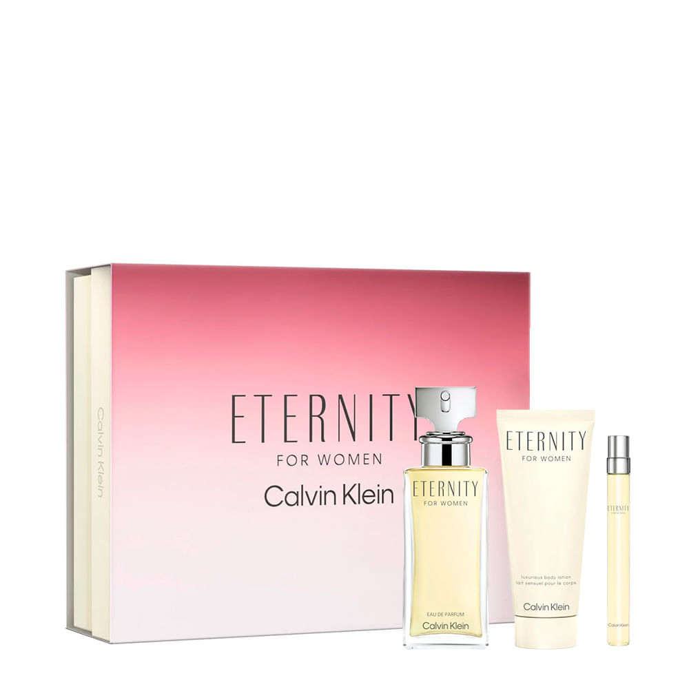Kit Calvin Klein Eternity Feminino - EDP 100ml + 10ml + BL 100ml