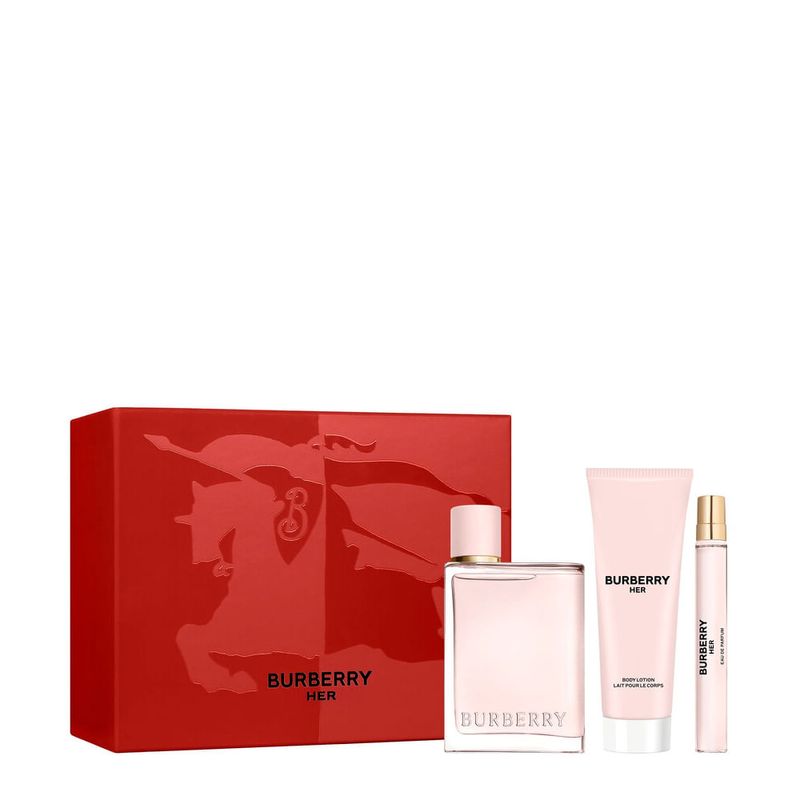 Kit Burberry Her Feminino - EDP 100ml + 10ml + BL 75ml - Época