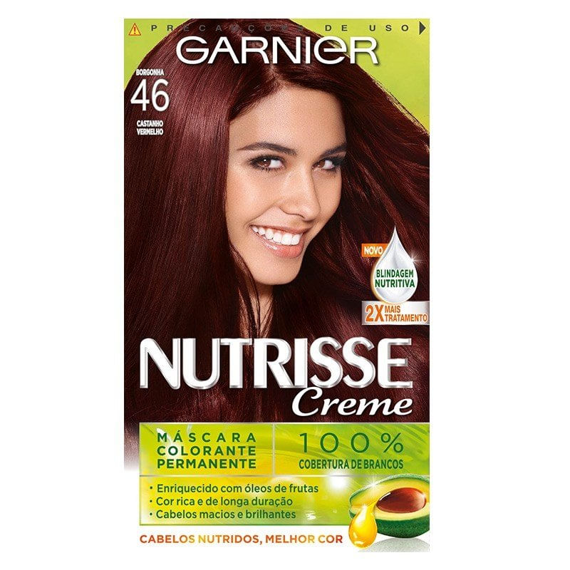Tinta Garnier Nutrisse 46 Borgonha Castanho Vermelho