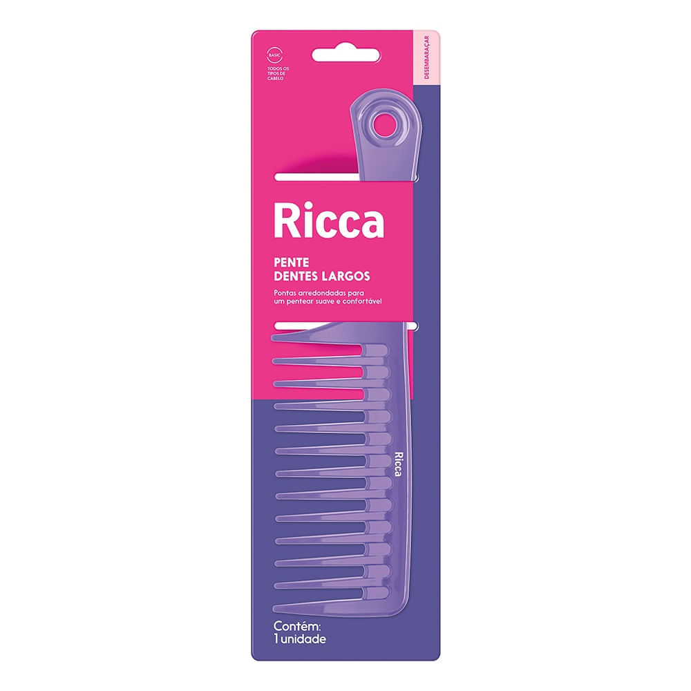 Pente Ricca Basic Dentes Largos