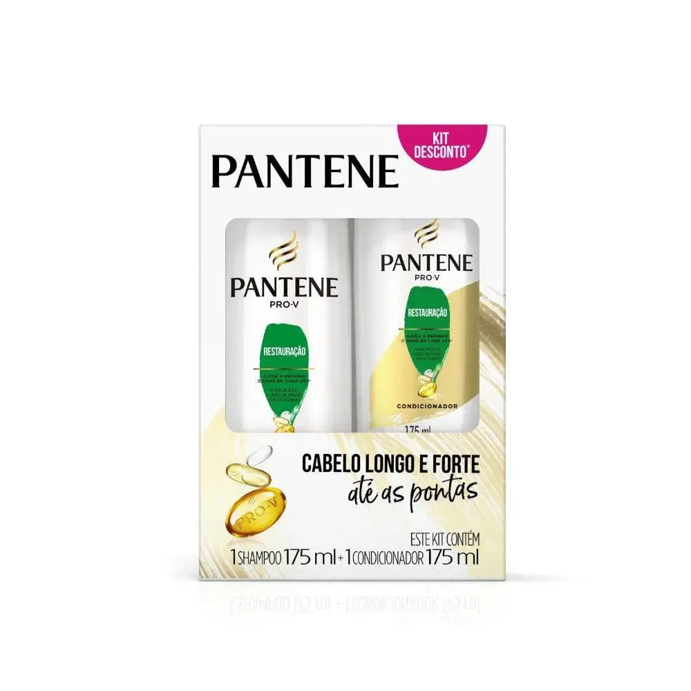 Kit Pantene Restauração Shampoo 175Ml + Condicionador 175Ml