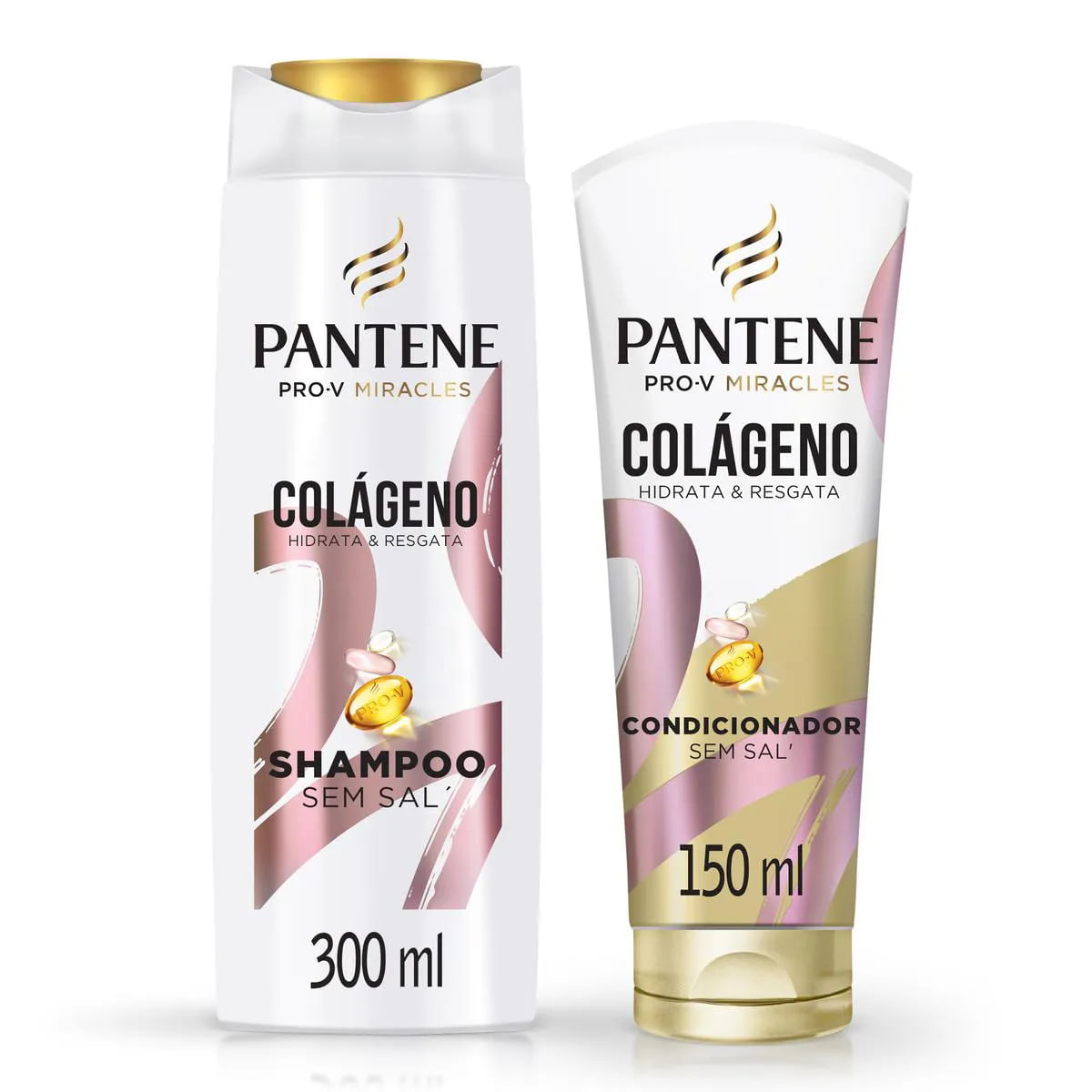 Kit Pantene Colágeno Hidrata & Resgata Shampoo 300ml + Condicionador 150ml